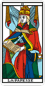 Tarot de Marseille - La Papesse (right) :Tar02U: