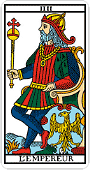 Tarot de Marseille - L'Empereur (right) :Tar04U: