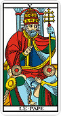 Tarot de Marseille - Le Pape (right) :Tar05U: