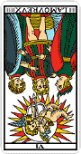 Tarot de Marseille - L'Amoureux (down) :Tar06D: