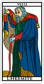 Tarot de Marseille - L'Hermite (right) :Tar09U: