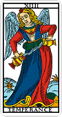 Tarot de Marseille - Temperance (right) :Tar14U:
